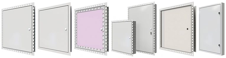 Intrepid manufacturing Fire Rated group of Access panels and riser doors