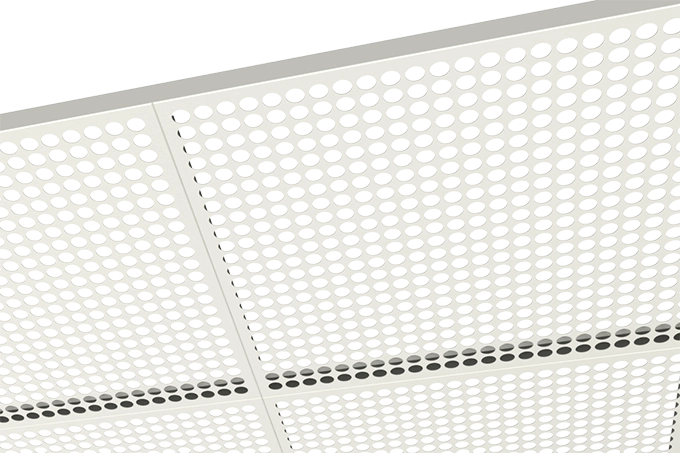 Perforated tile ceiling systems